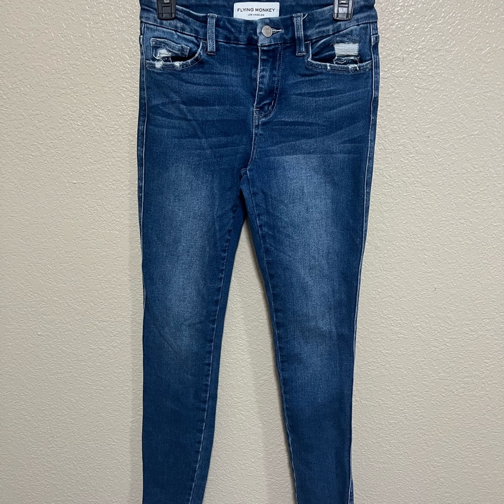 Flying Monkey Dark Blue Skinny Jeans